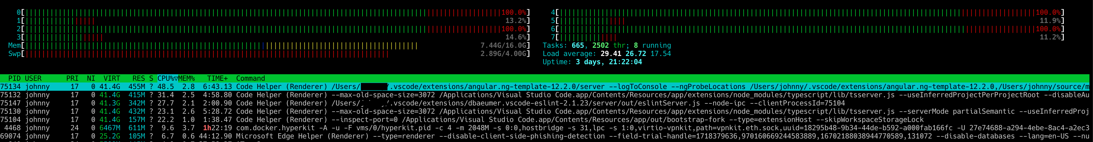 vscode high cpu usage
