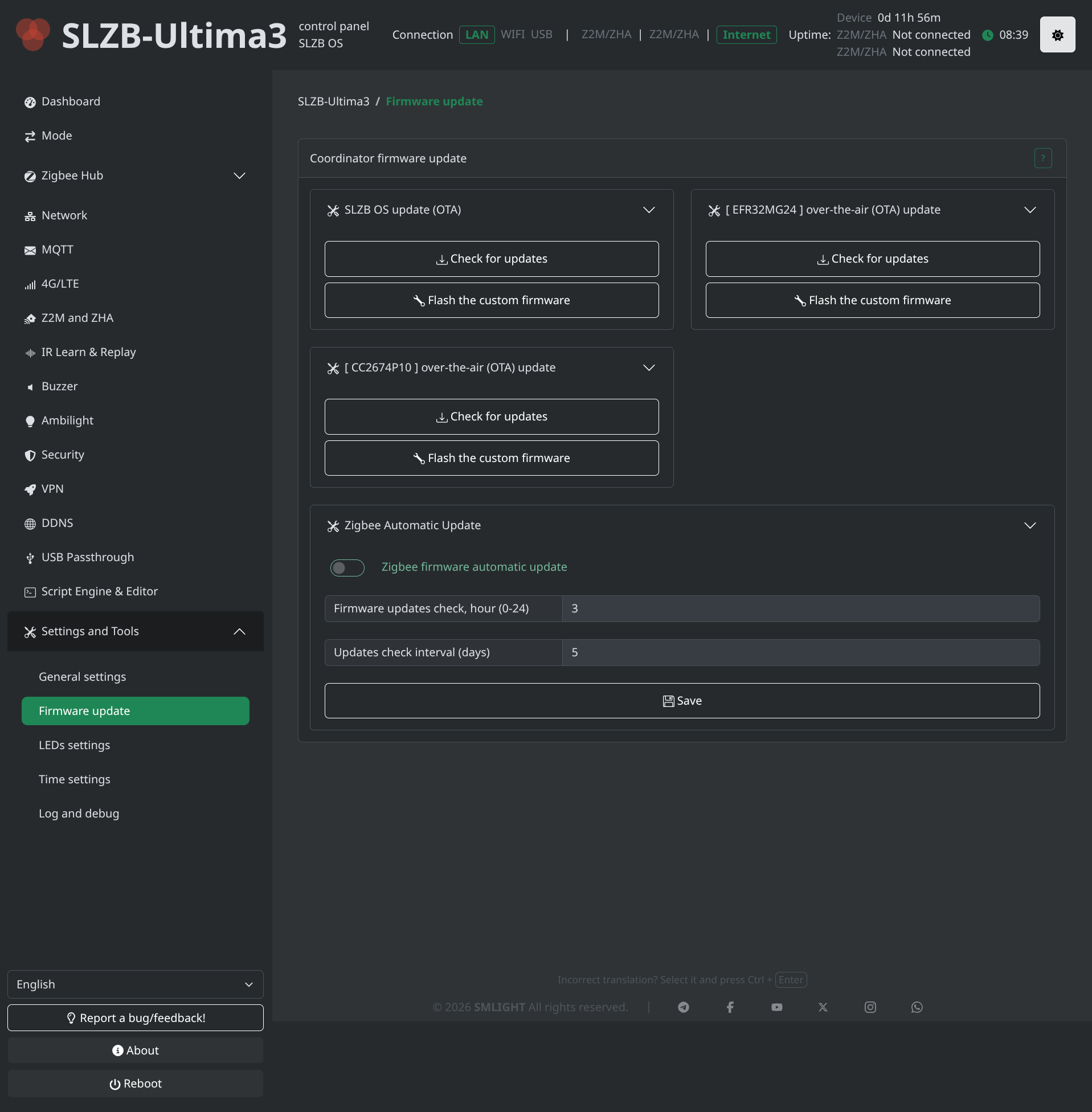 SLZB-OS Firmware Update