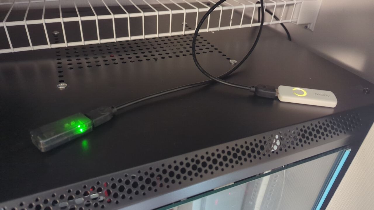 Existing Z-Wave & Zigbee Dongles on Server Rack
